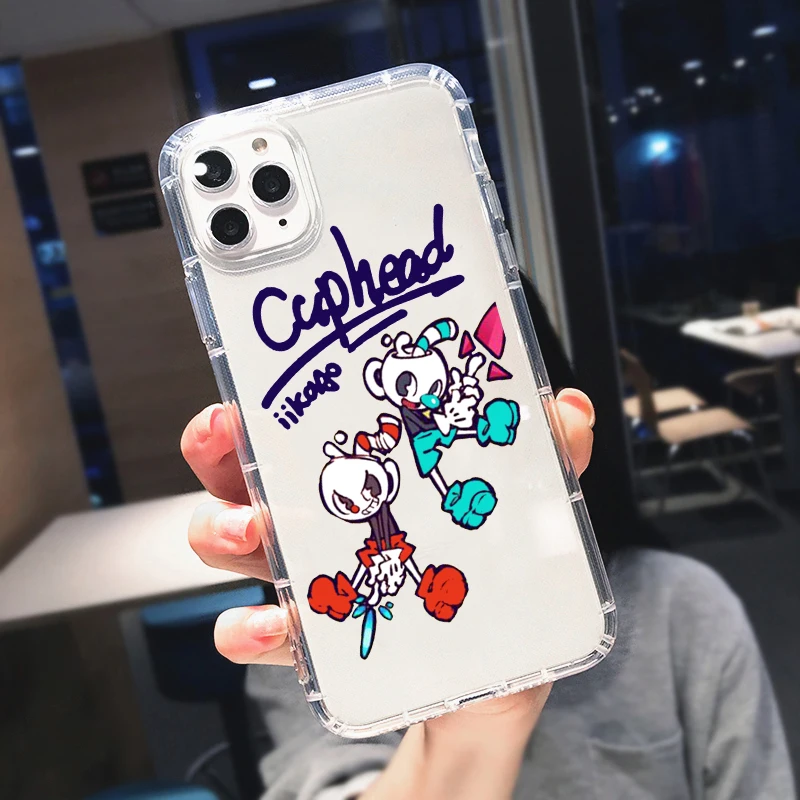 Симпатичный чехол Cuphead для телефона IPhone 14 11 12 13 Mini Pro XS MAX 8 7 Plus X SE2 XR Мягкий