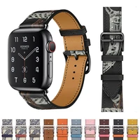 leather strap for apple watch band 44mm 45mm 42mm 41mm 40mm 38mm accessorie wristband correa bracelet iwatch series 7 se 6 5 4 3