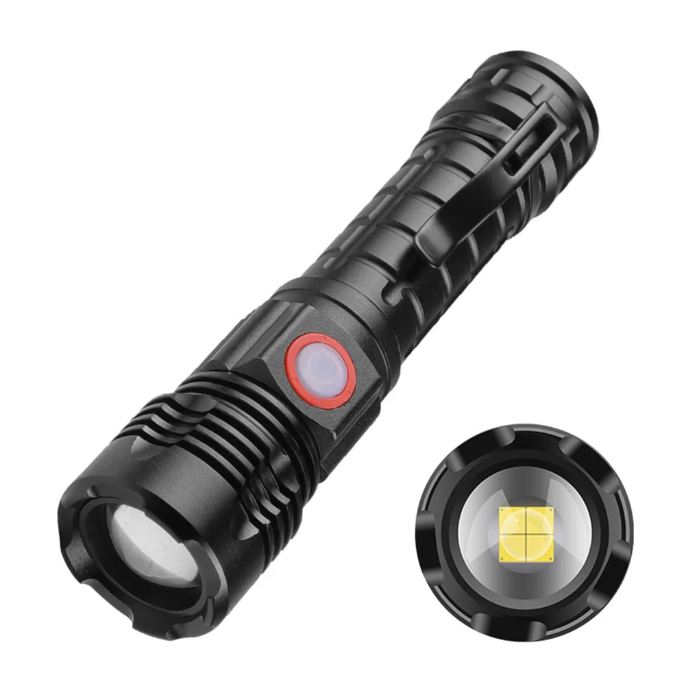 

LED Zoom Flashlight Outdoor Hiking Camping Portable Telescopic Torch Searchlight Instrument Outdoor Accessories