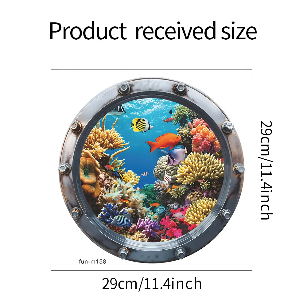 

Наклейка для туалета "Коралловая рыба", подводный мир, ПВХ