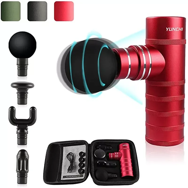 

Mini Massage Gun Muscle Relaxation Rechargable Electric Massager Body Therapy Relieve Fatigue Pain with Portable EVA Bag Fitness