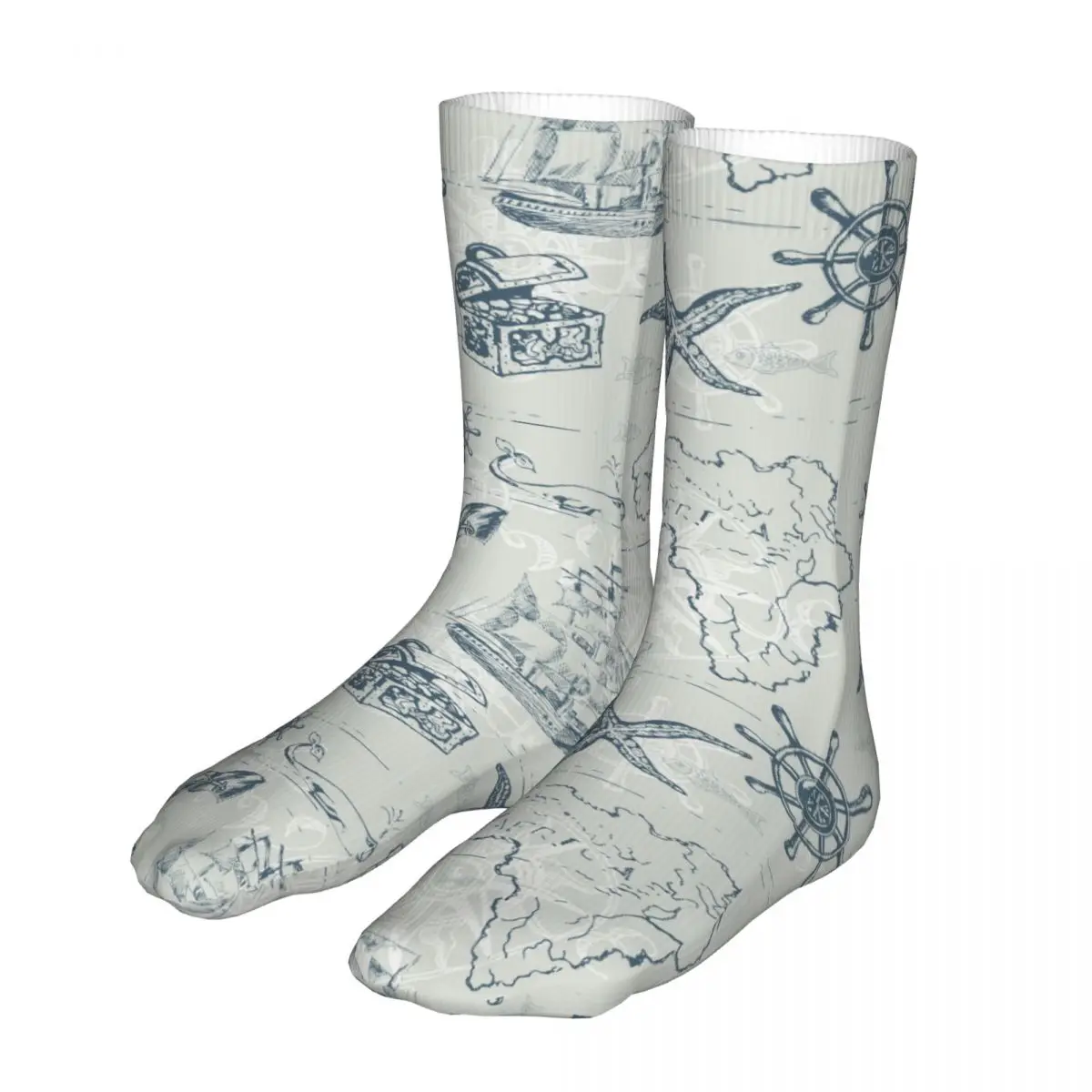 

Ancient Ships Travel Nautical Symbols Socks Men's Women's Polyester Happy Socks Crazy Spring Summer Autumn Winter Socks Gift