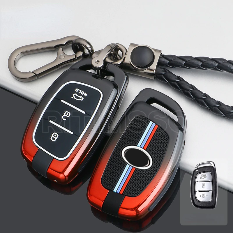 

Чехол для автомобильного ключа с дистанционным управлением, чехол из сплава для Hyundai Tucson Sonata Santa Fe Elantra Accent Solaris Verna ix25 ix35 i20 i30 i40