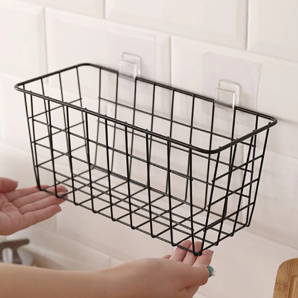 

Cabinet Door Kitchen Seasoning Rack Desktop Shelf Supplies Wall Hanging Basket Sundries Spice Iron Household Storage Cabinets