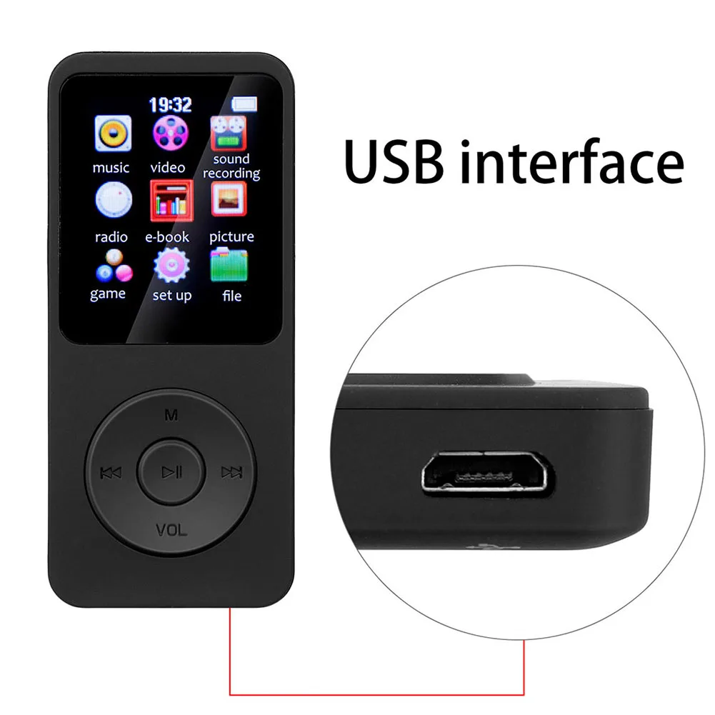 Мини Bluetooth электронная книга Спортивная MP3 MP4 FM радио Walkman студенческие