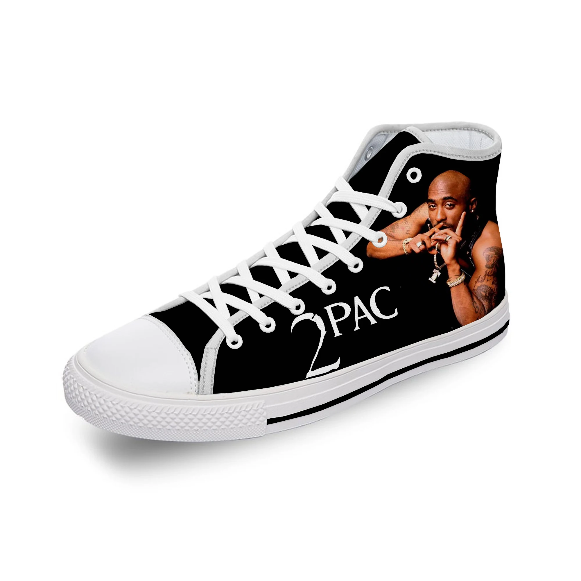 

Rap 2pac Tupac High Top Sneakers Mens Womens Teenager Casual Shoes Canvas Running Shoes 3D Print Breathable Lightweight shoe