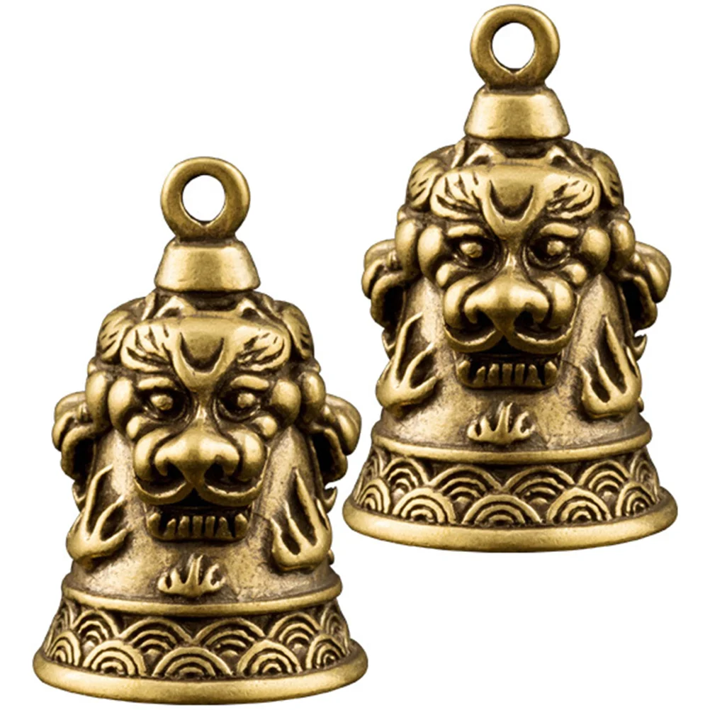 

2pcs Loose Beads Bronze Jingle Bell Chinese Charms Protection Altar Bells Fortune Charm Spring Festival Gift