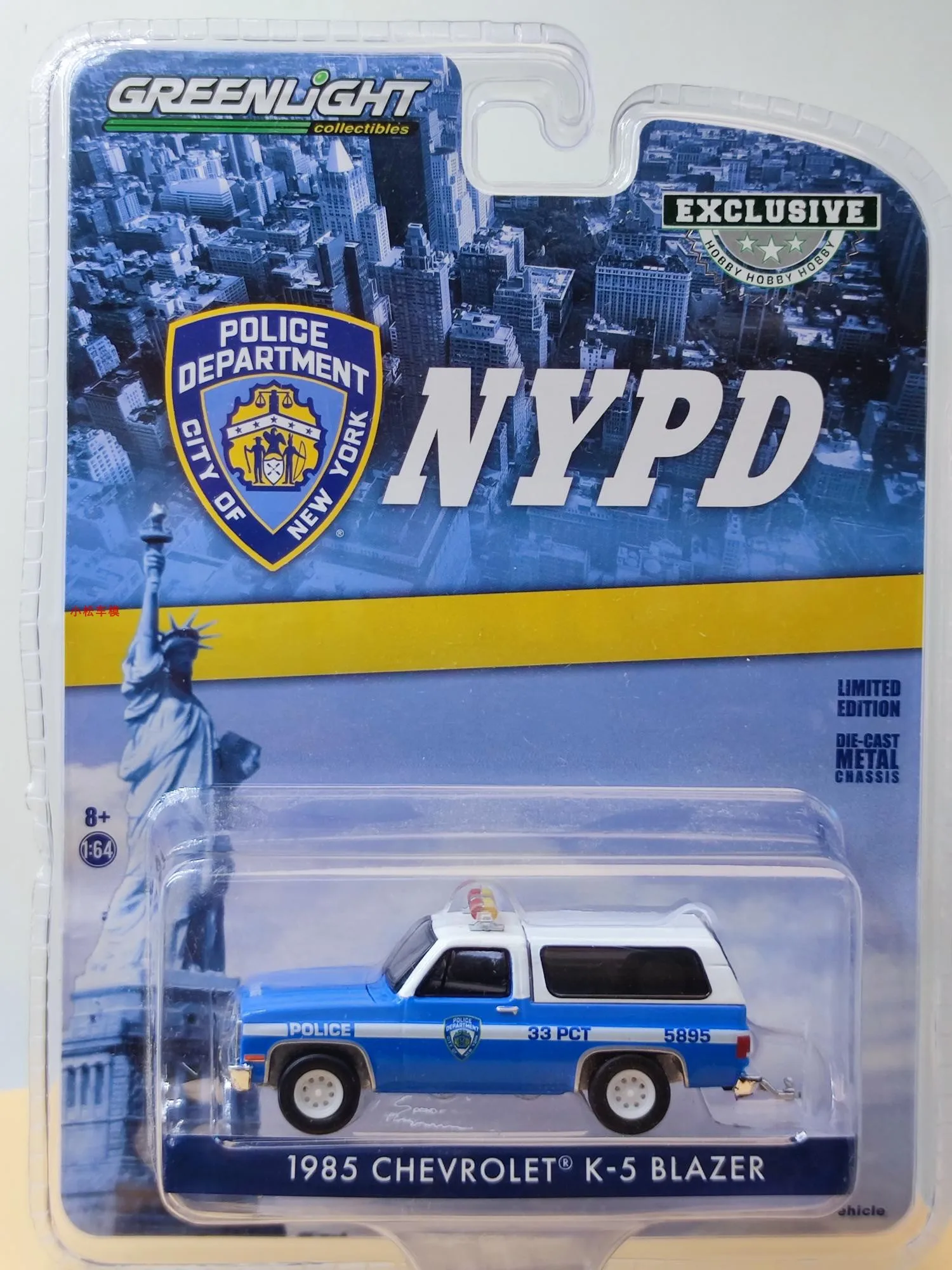 Модель автомобиля Model1:64 1985 Chevrolet K-5 Trailblazer - NYPD