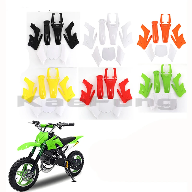 

motorcycle parts Plastic Fender Set For Chinese Mini Bike 2 Stroke 47cc 49cc Apollo Orion Dirt Bikes Racing Motocross