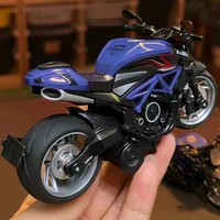 new 114 simulation motorcycle pull back alloy car model light sound effects racing motorcycle collection miniature ornaments