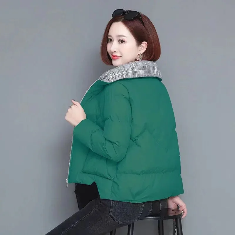 Пуховик женский с хлопковой подкладкой новинка 2024 короткая стеганая куртка