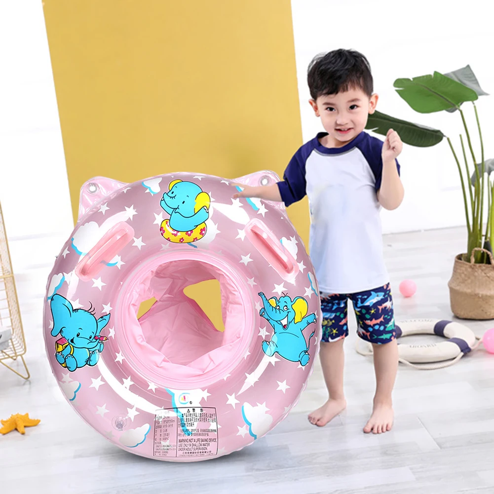 

Inflatable Swimming Rings Seat for Kids Infant Floating Swimming Circle with Dual Handle Swimming Pool Beach Party Water Toys