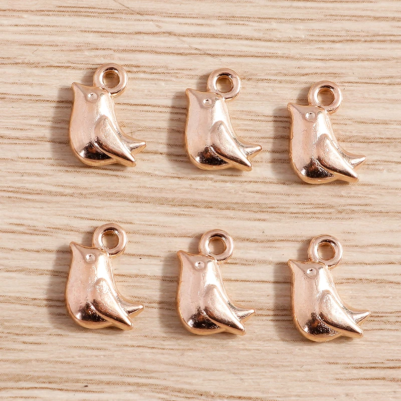 

60pcs 11x8mm Cartoon Animal Charms Alloy Small Bird Charms Pendants for Jewelry Making Girls Cute Earrings Necklaces DIY Gifts