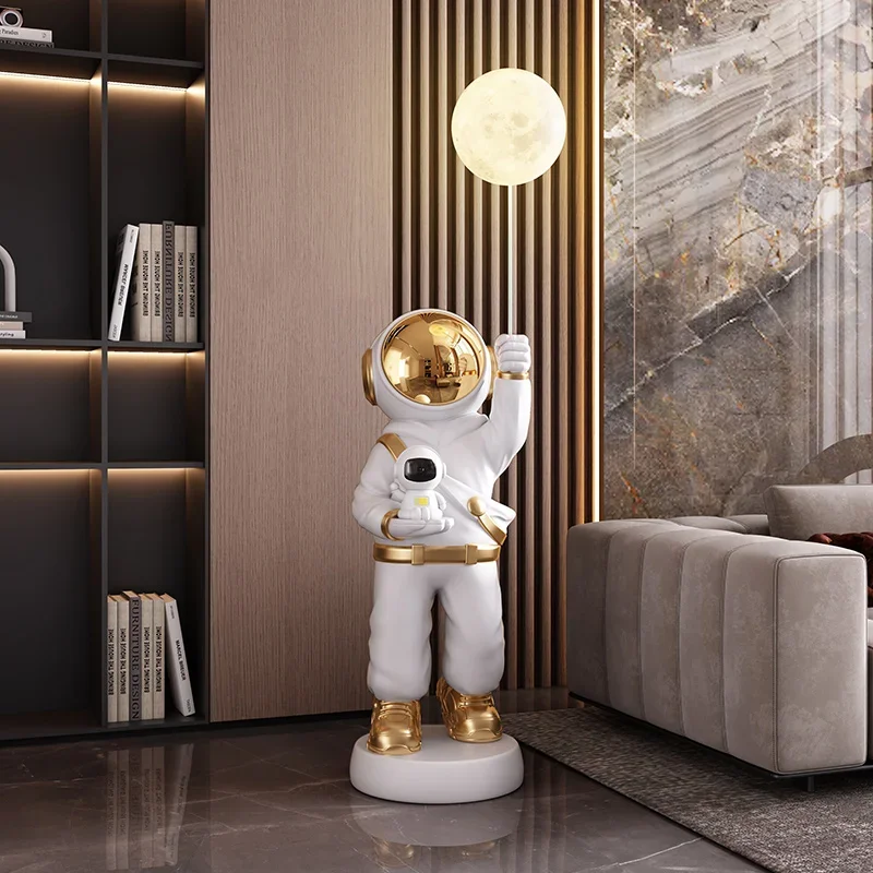 Moon Lamp That Can Emit Light Astronaut Ornaments Living Room Decorations Large Piggy Bank Starry Sky Projection Birthday Gift
