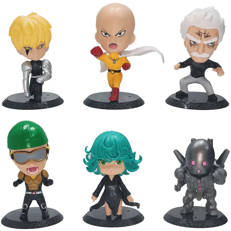 

6pcs Anime Figure Set ONE PUNCH MAN Figure Saitama Figurine Genos Tatsumaki PVC Action Figure Model Toys Collection