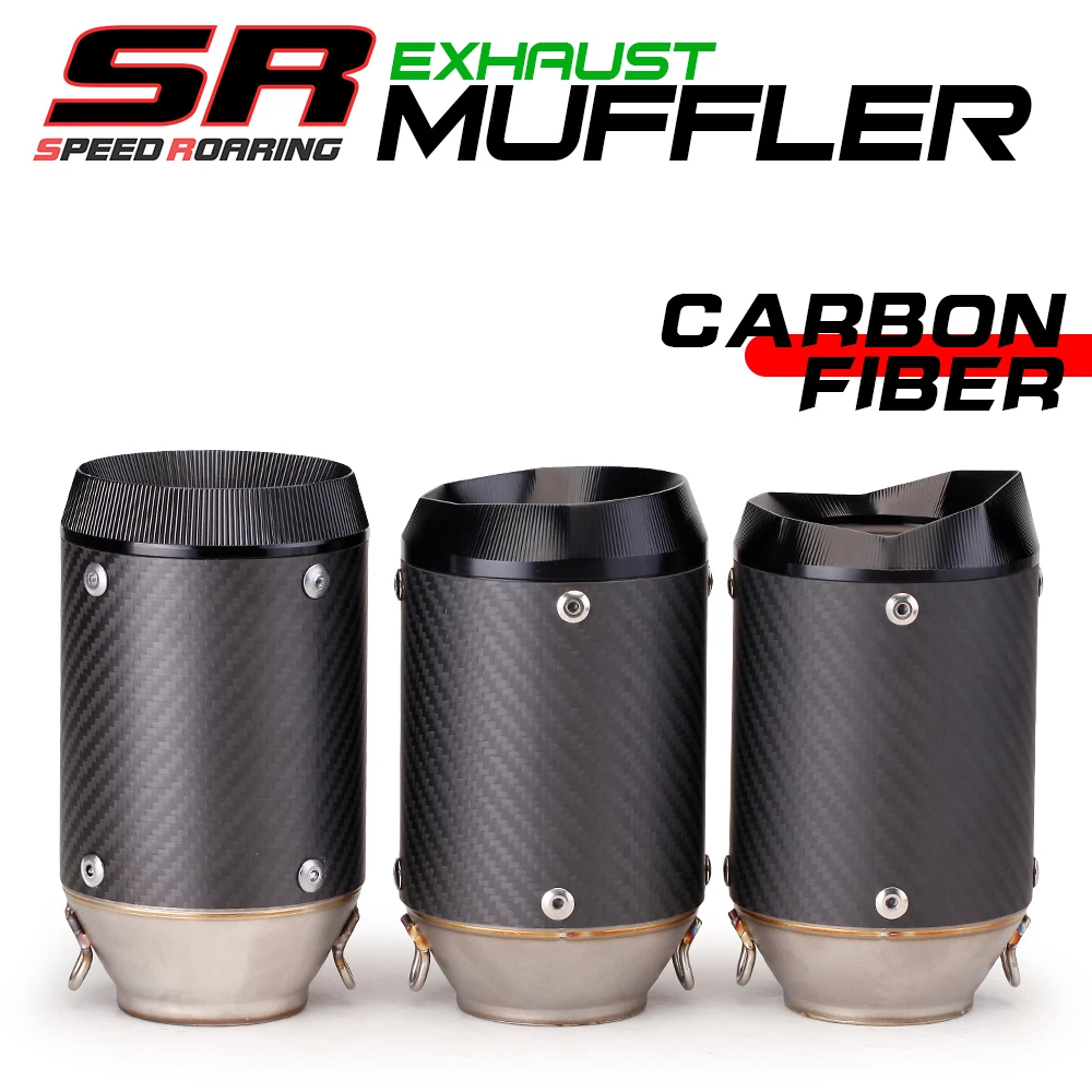 

51mm/60mm Motorcycle Exhaust Pipe Carbon Fiber Exhaust with DB Killer Tubo Escape Escapamento De Moto for R1 R3 Z900 CBR650 GSXR