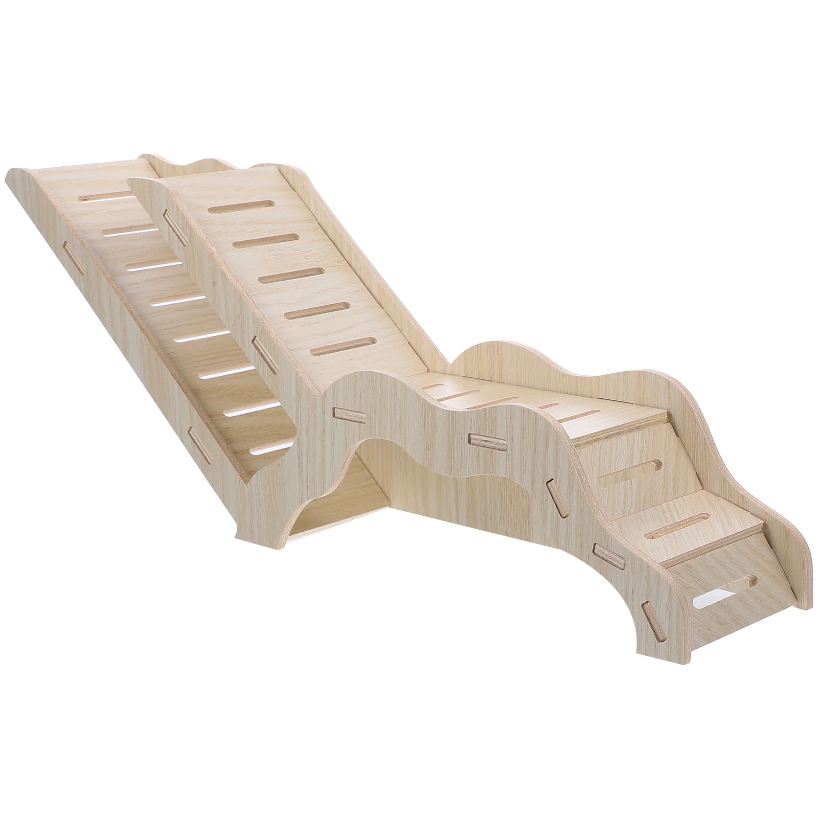 

Hamster Hideaway Pets Exercising Nest Wooden Guinea House Toy Small Animal Hideout Ramp