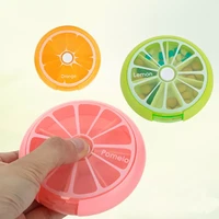 20222019 new weekly rotating pillbox travel pill case pill organizer portable medicine box drugs pill container fruit color