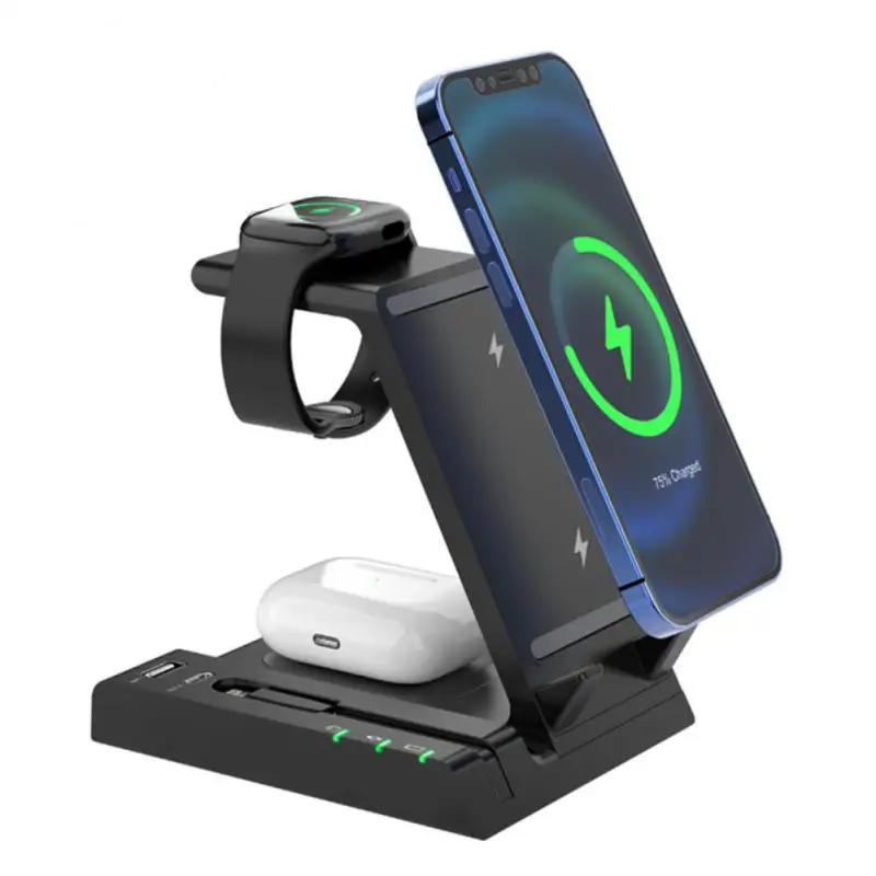 Phone Accessories Charging Stand Pad 6 In 1 Quick Charging Dock Station Multifunctional Qi Fast Charging Wireless Charger Stand