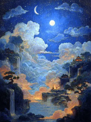 Набор для рисования по номерам "Озеро", PhotoCustom, лен