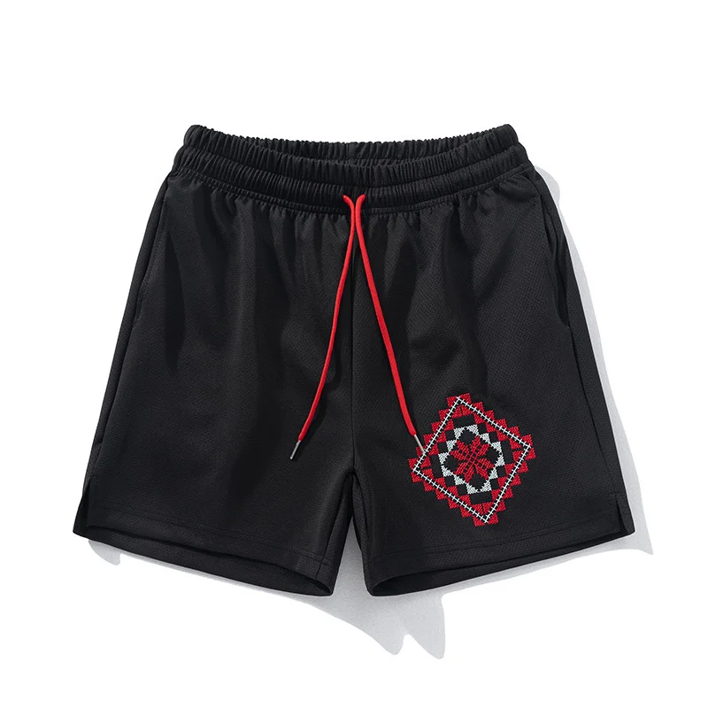 Summer Mesh Fashion Brand Sports Shorts New Casual Breathable Quarter Pants Solid Basic Basketball Shorts for Men