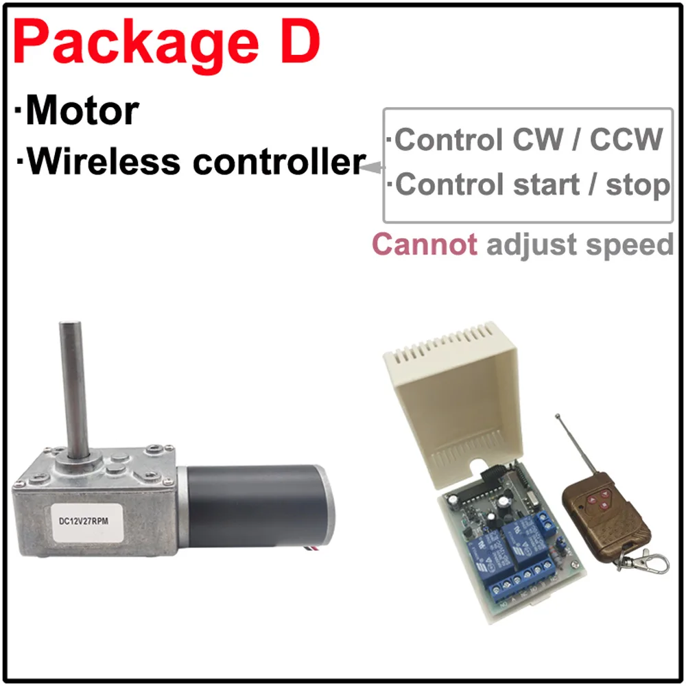 Длина вала 51 мм Микро Червячный мотор-редуктор постоянного тока от 5 до 470 об/мин