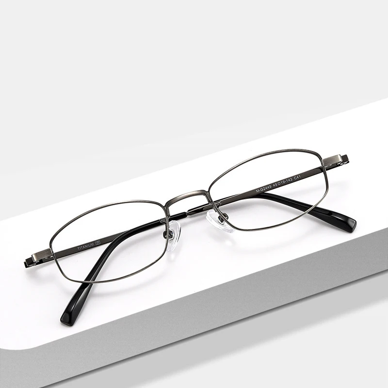 Ретро-дизайн роскошная металлическая титановая оправа для очков ультралегкие