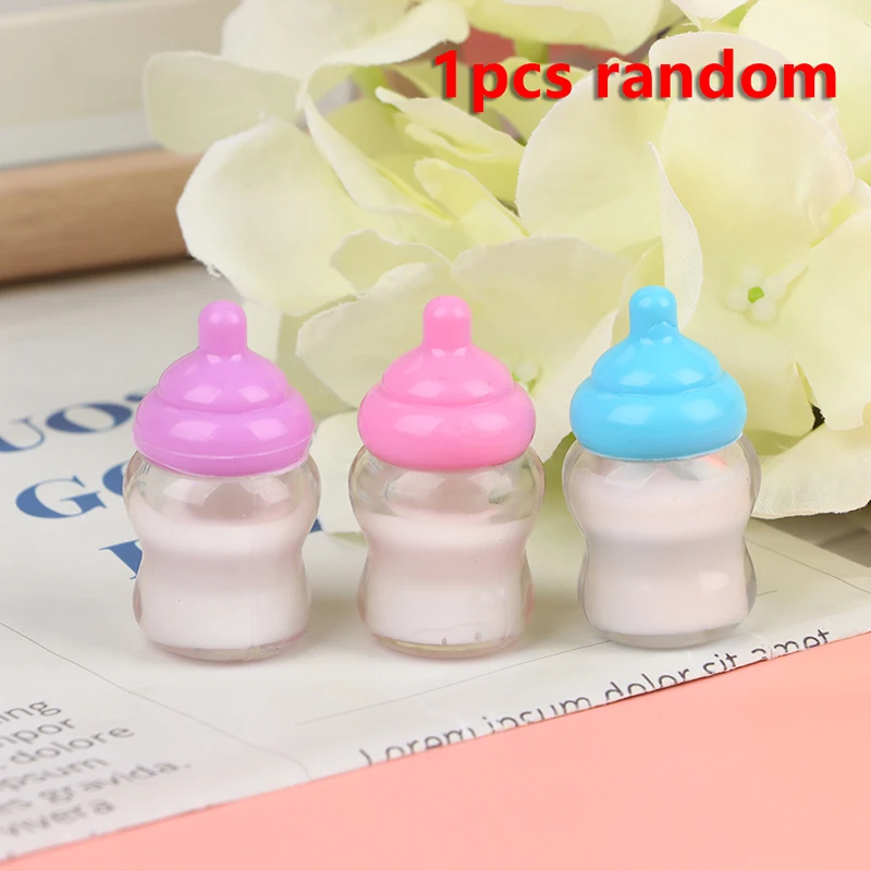 

1Pc Dollhouse Mini Nipple Baby Doll Pacifier Bottle Model Furniture Accessories For Doll House Decor Kids Pretend Play Toys