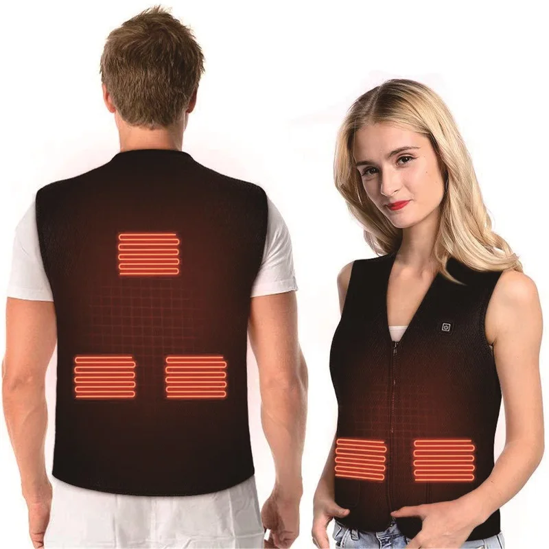 

Usb Men Vest New Electric Body 2022 Warmer Thermal Vest Winter Heated Heating Heated Clothing Black Jacket Women Vest Fishing