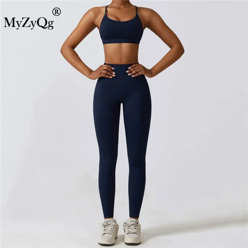 MyZyQg женский костюм из двух предметов для йоги спортивная одежда фитнеса