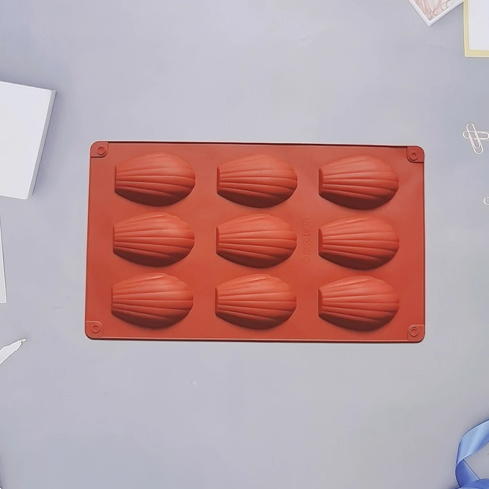 

Силиконовая Форма Для Выпечки Печенья Мадлен, 1/2 Секции, 9 Ячеек, Антипригарная, Экологичная, Для Приготовления Печенья