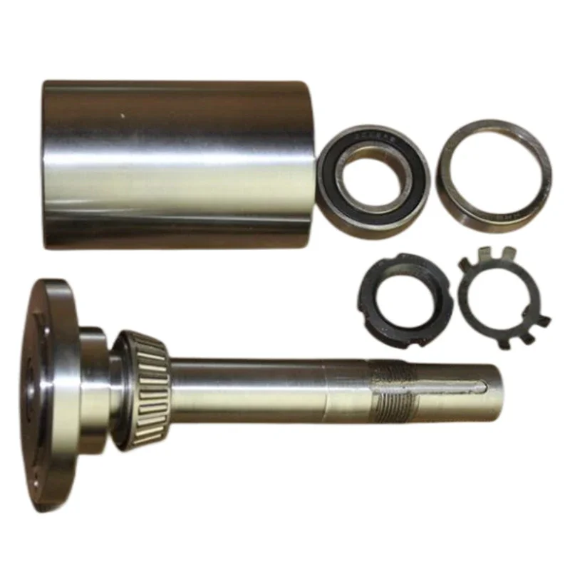 Small lathe spindle high-strength head assembly with flange without chuck tapered bearing