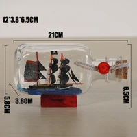 pirate glass bottle boat ocean series drift bottle boat in a bottle creative gifts mediterranean home decoration craft ornaments