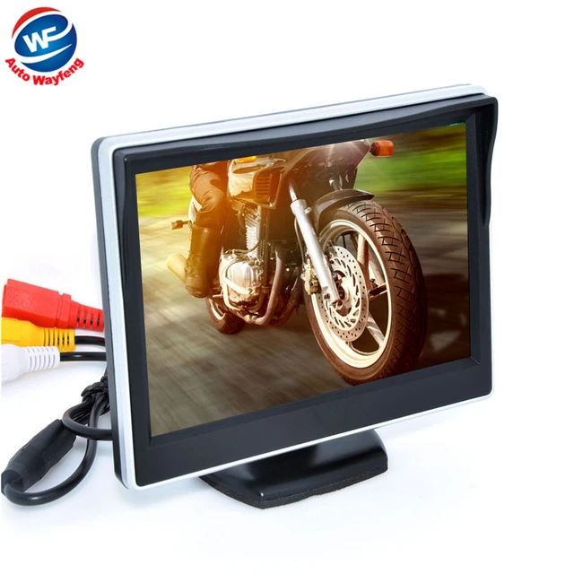 

5" Digital Color TFT 16:9 LCD Car Reverse Monitor with 2 Bracket holder for Rearview Camera DVD VCR Multi-language Russian