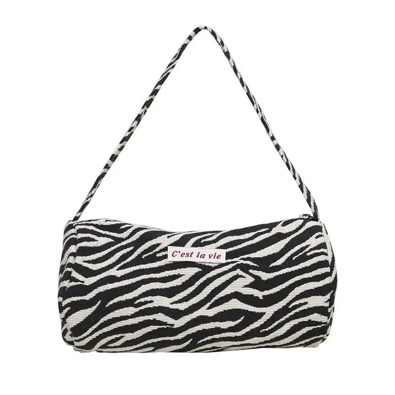 

Richme Zebra Pattern Women's Bag 2022 Trend New Fashion Messenger Shoulder Bag Female Casual Daily Canvas Cheap Handbag Shoppers