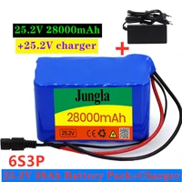 quality 6s3p 24 v 18650 lithium ion battery 25 2 v 28000mah electric bicycle moped electric lithium ion battery pack charger