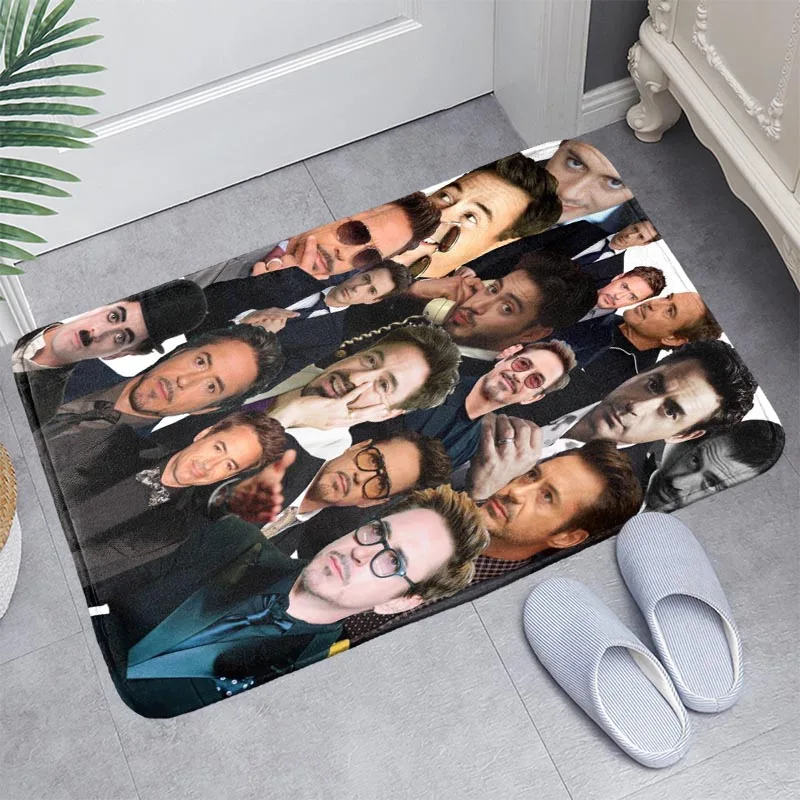 

New Arrival Robert Downey Jr Doormat Home Mat Machine Made Anti Slip Carpet Living Room/Hallway Bath Mat For Kids Gift
