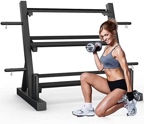 

Dumbbell Stand for Home Gym, Free Weights Storage Steel Racks for Dumbbells, Weight Plates, Barbell, 1200 LBS Weight Capacity