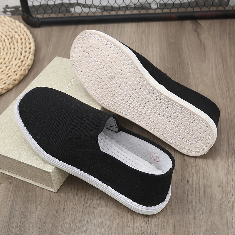 Тканевые туфли унисекс домашняя Повседневная Китайская традиционная черная