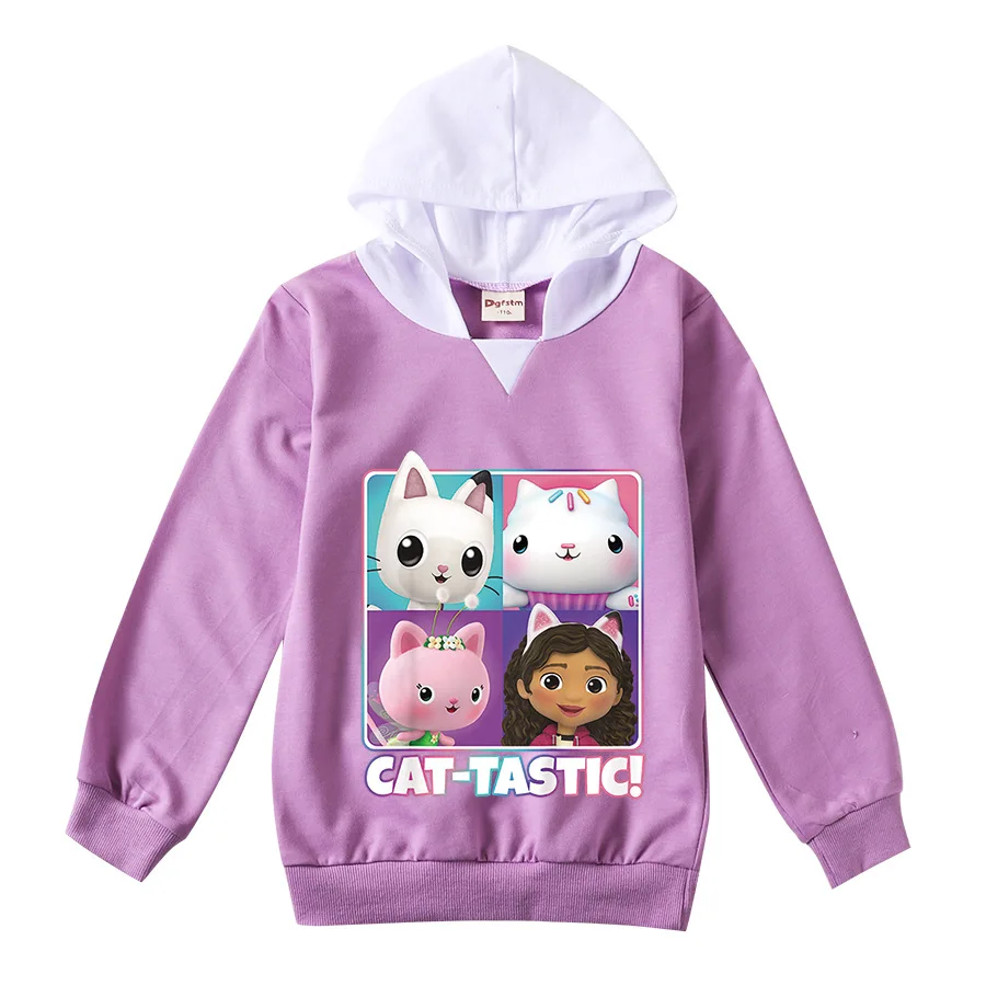

2022 Anime Gabbys Dollhouse Hoodie Baby Girls Cartoon Sweatshirt Kids Casual Hoodies Toddlder Boys Gabby Cats Clothes