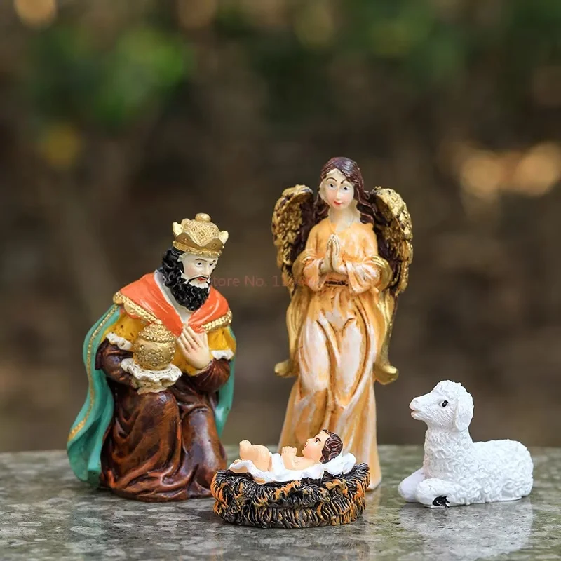 Рождественские фигурки из смолы 11 шт. настольные сцены наборы рождественских