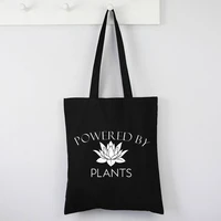 powered by plants shopping bag vegan run on veggies tote bag plant based vegetarian custom bag herbivore fashion tote bag