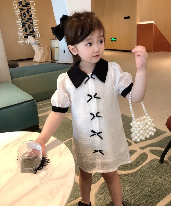 

Girls' small fragrance dress 2022 summer dress new Korean version baby girl skirt children's princess skirt