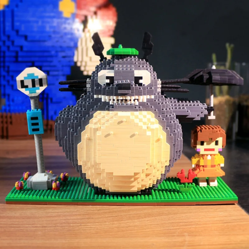 ZMS 3455 аниме Мой сосед Тоторо Кот девочка Зонт животные мини алмазные блоки