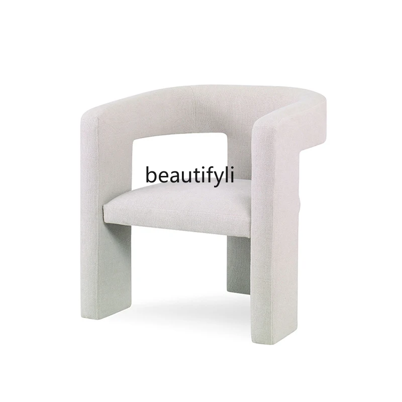 

zq Nordic Modern Creative Hand-Painted Black and White Graffiti Lines Hotel Villa Living Room Leisure Chair