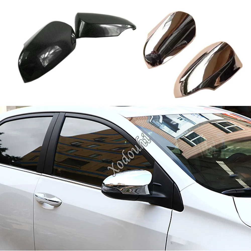 

For Toyota Corolla Altis 2014 2015 2016 ABS chrome back rear view Rearview Side Mirror Strip Cover stick trim panel lamp 2pcs