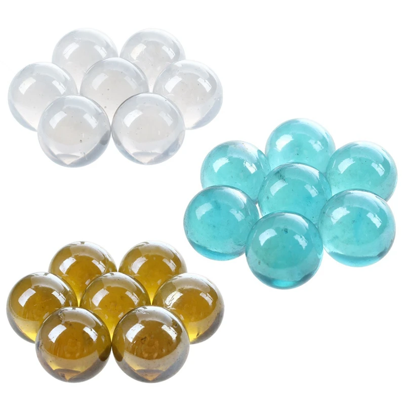 

10 шт. мраморные стеклянные шарики 16 мм, мраморные стеклянные шарики, декоративные игрушки, прозрачные, темно-коричневые светильник-голубые (...