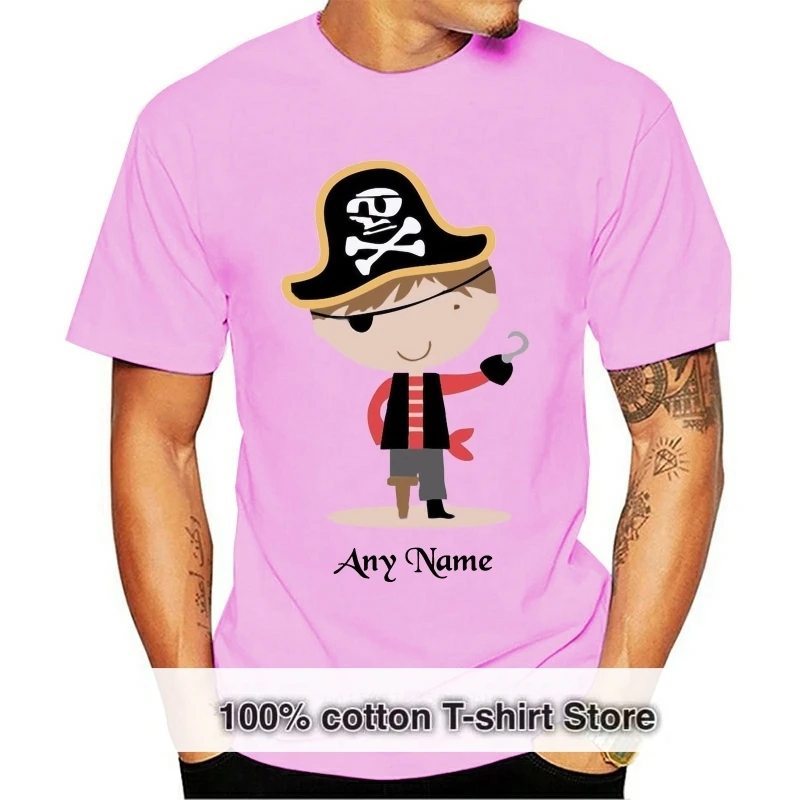 

Personalised Boy Pirate Full Color Sublimation T Shirt Loose Size Top Ajax Tee Shirt