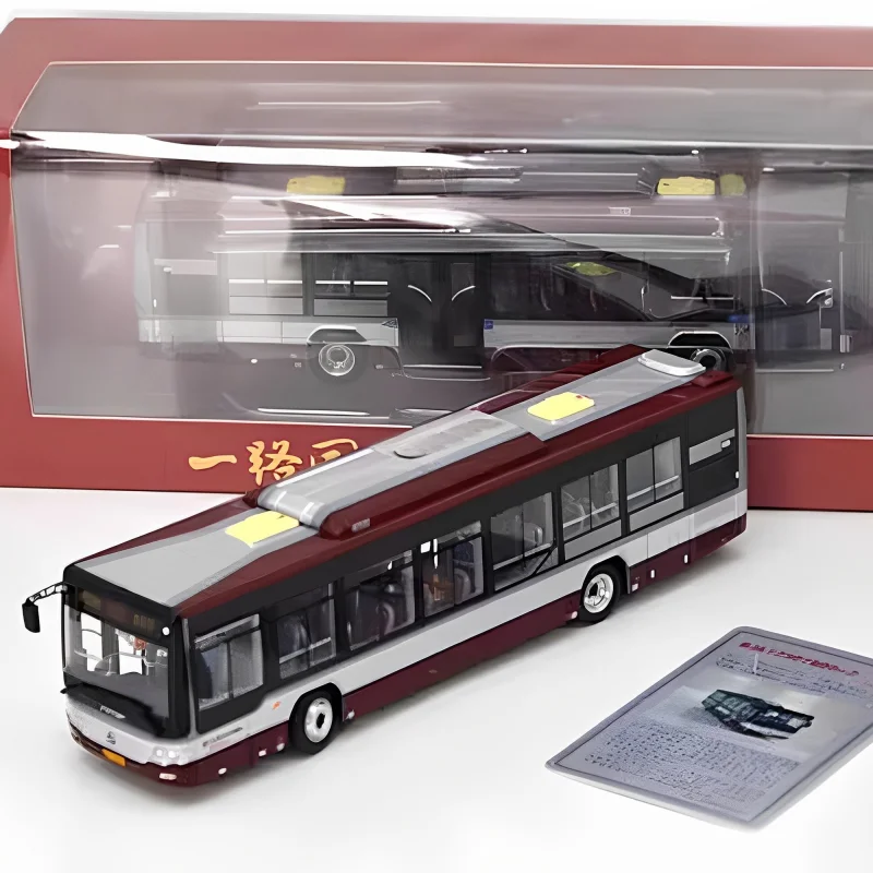 Фото 1:64 BJ6123C7BCD 408, миниатюрная модель модели автомобиля из литого под давлением из сплава автобуса, украшение для взрослых, подарок на день рождения на фестиваль детей №1