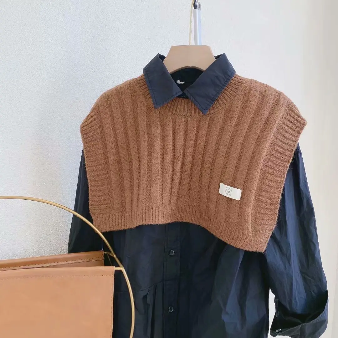 Универсальная Вязаная Шаль демисезонная маленькая декоративная шаль цвета хаки